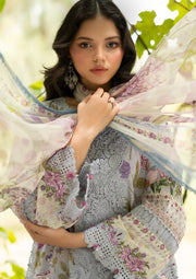Elaf Premium Signature Embroidered Lawn Unstitched 3Pc Suit ESG-5A ARIANA