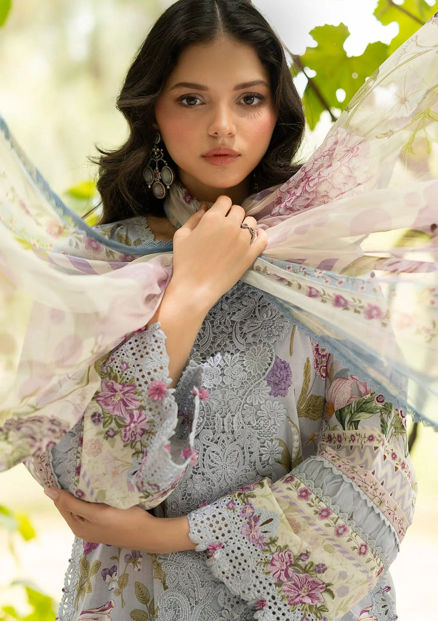 Elaf Premium Signature Embroidered Lawn Unstitched 3Pc Suit ESG-5A ARIANA