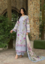 Elaf Premium Signature Embroidered Lawn Unstitched 3Pc Suit ESG-5A ARIANA