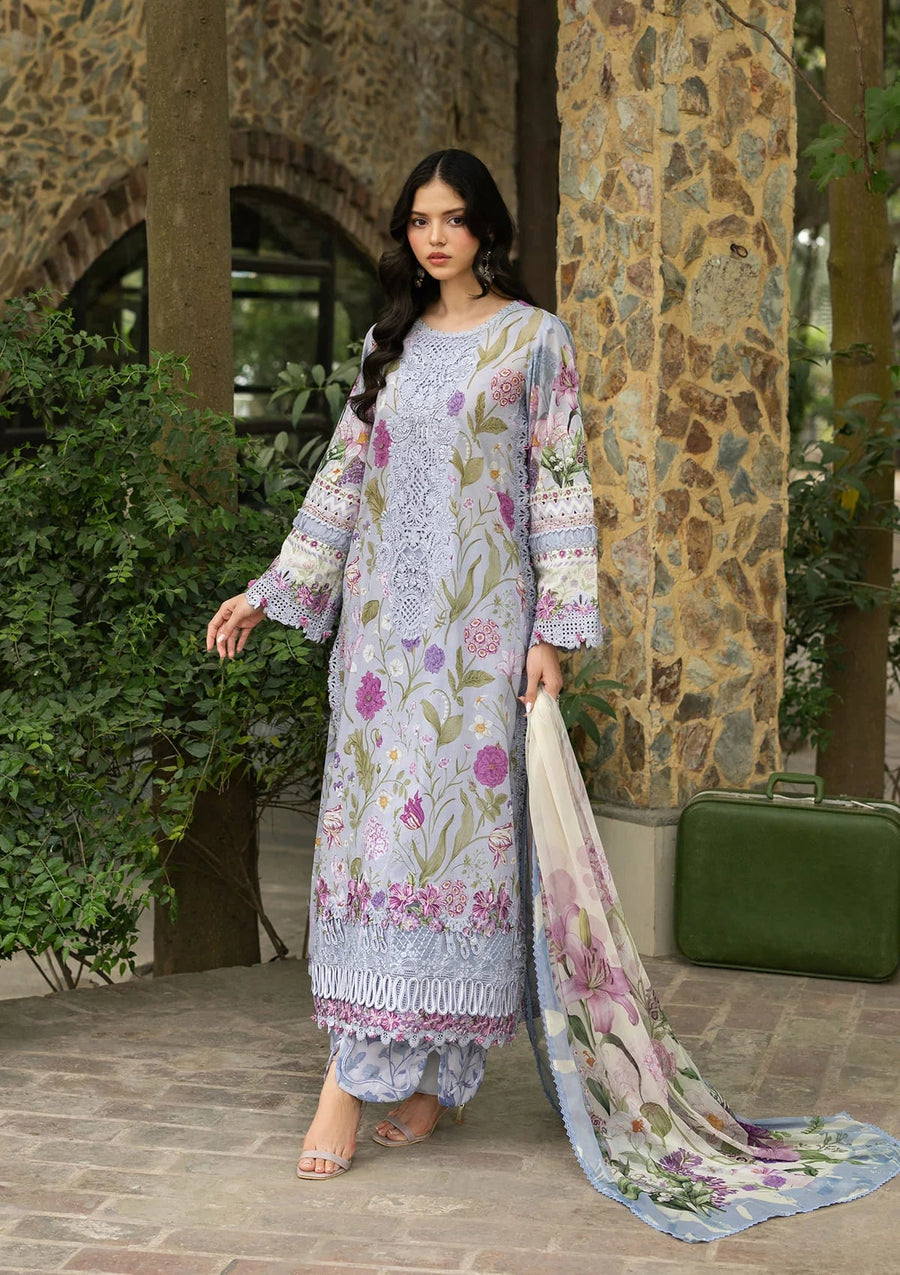 Elaf Premium Signature Embroidered Lawn Unstitched 3Pc Suit ESG-5A ARIANA