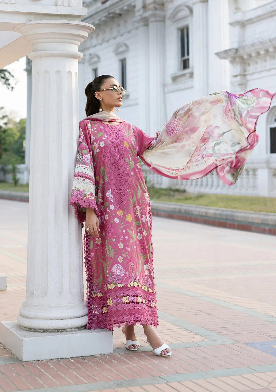 Elaf Premium Signature Embroidered Lawn Unstitched 3Pc Suit ESG-5B DELILAH