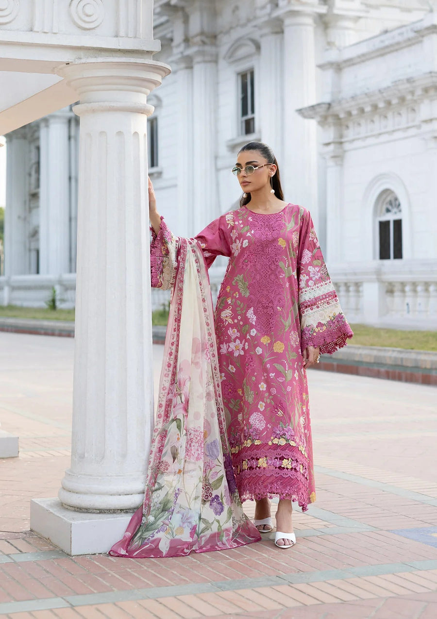 Elaf Premium Signature Embroidered Lawn Unstitched 3Pc Suit ESG-5B DELILAH