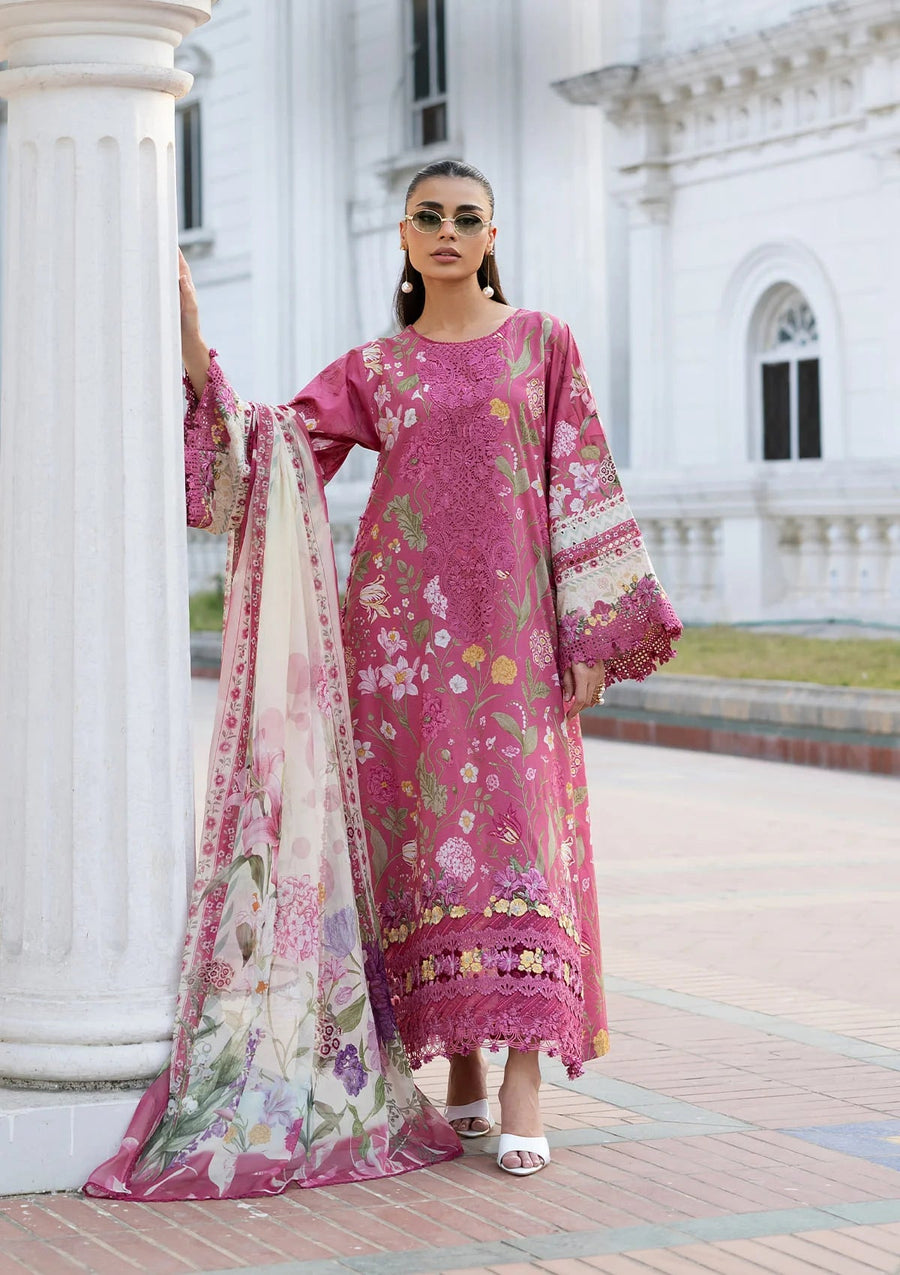 Elaf Premium Signature Embroidered Lawn Unstitched 3Pc Suit ESG-5B DELILAH