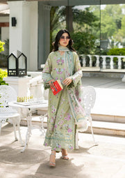 Elaf Premium Signature Embroidered Lawn Unstitched 3Pc Suit ESG-6A JADE