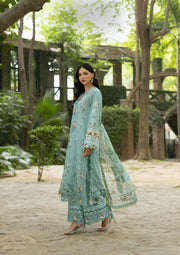 Elaf Premium Signature Embroidered Lawn Unstitched 3Pc Suit ESG-6B ZARIA