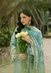 Elaf Premium Signature Embroidered Lawn Unstitched 3Pc Suit ESG-6B ZARIA