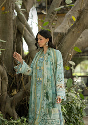 Elaf Premium Signature Embroidered Lawn Unstitched 3Pc Suit ESG-6B ZARIA
