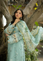 Elaf Premium Signature Embroidered Lawn Unstitched 3Pc Suit ESG-6B ZARIA