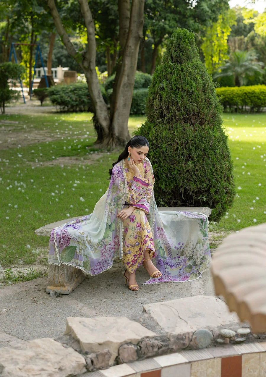 Elaf Premium Signature Embroidered Lawn Unstitched 3Pc Suit ESG-7A STELLA