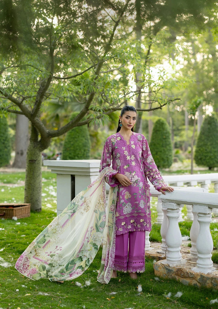 Elaf Premium Signature Embroidered Lawn Unstitched 3Pc Suit ESG-7B KIARA