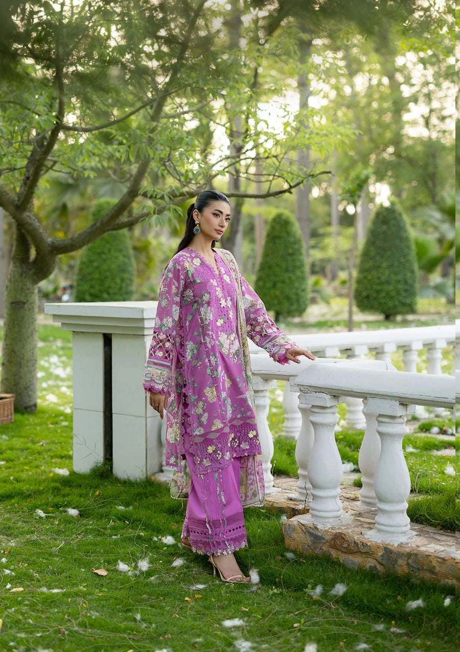 Elaf Premium Signature Embroidered Lawn Unstitched 3Pc Suit ESG-7B KIARA