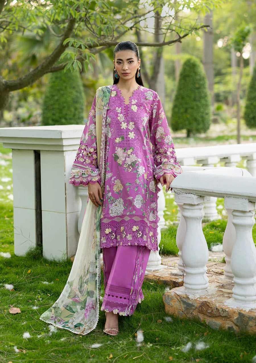 Elaf Premium Signature Embroidered Lawn Unstitched 3Pc Suit ESG-7B KIARA