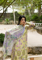 Elaf Premium Signature Embroidered Lawn Unstitched 3Pc Suit ESG-8A OLIVIA