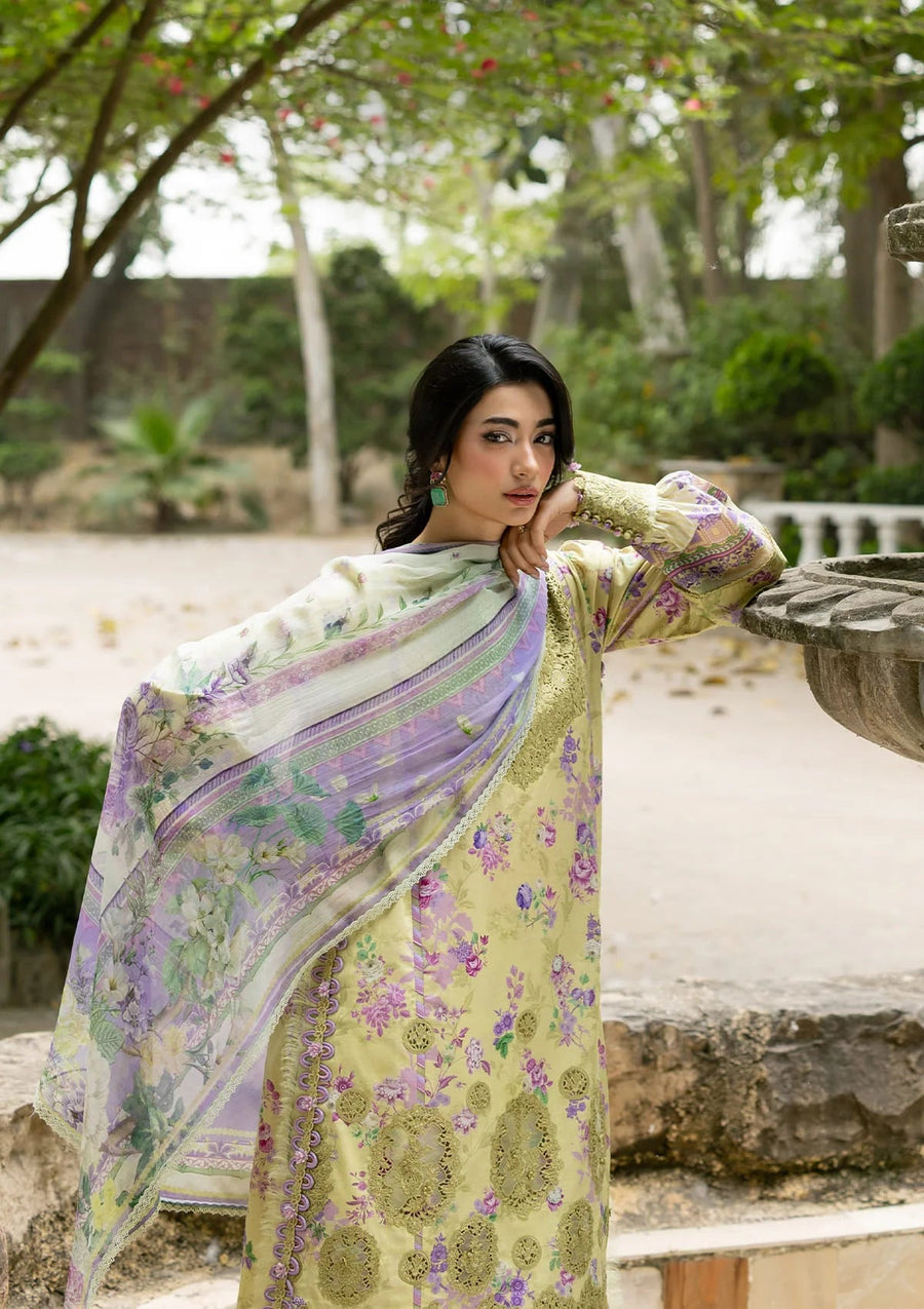 Elaf Premium Signature Embroidered Lawn Unstitched 3Pc Suit ESG-8A OLIVIA