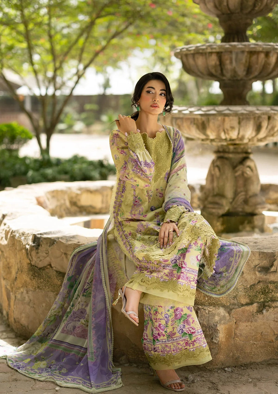 Elaf Premium Signature Embroidered Lawn Unstitched 3Pc Suit ESG-8A OLIVIA