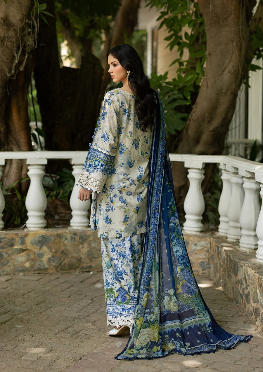Elaf Premium Signature Embroidered Lawn Unstitched 3Pc Suit ESG-8B CELINE