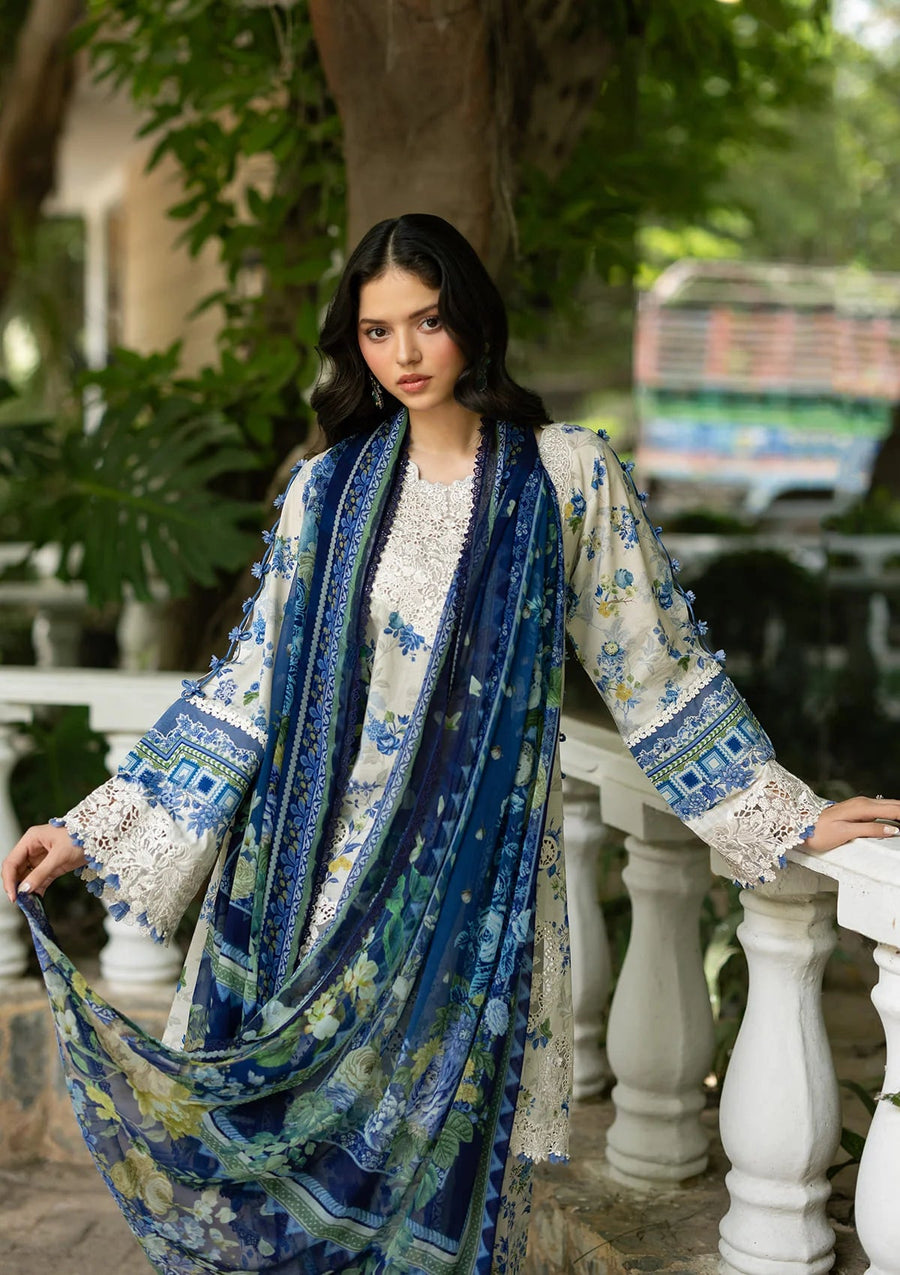 Elaf Premium Signature Embroidered Lawn Unstitched 3Pc Suit ESG-8B CELINE