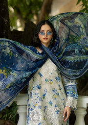 Elaf Premium Signature Embroidered Lawn Unstitched 3Pc Suit ESG-8B CELINE