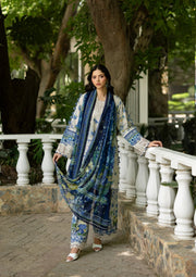 Elaf Premium Signature Embroidered Lawn Unstitched 3Pc Suit ESG-8B CELINE