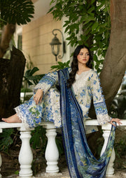 Elaf Premium Signature Embroidered Lawn Unstitched 3Pc Suit ESG-8B CELINE
