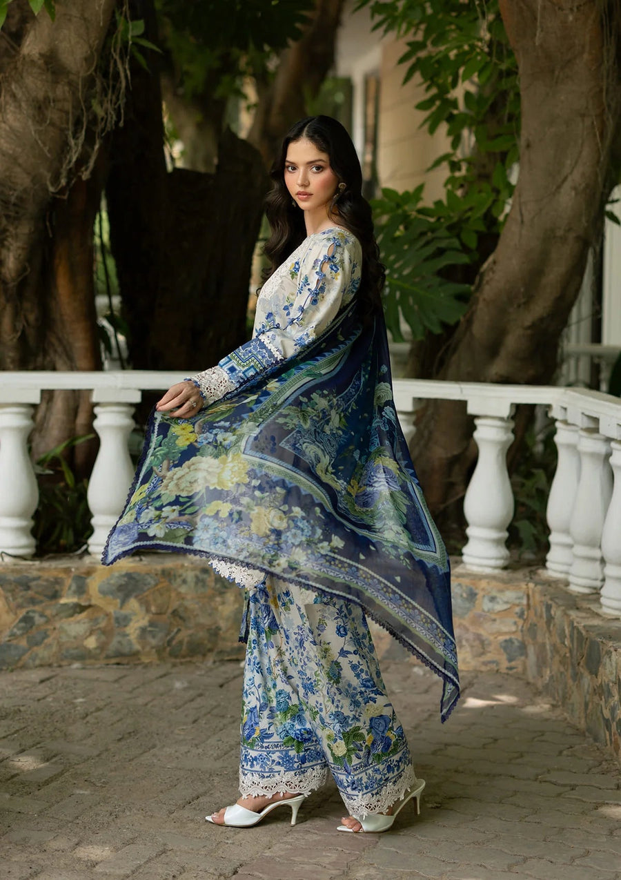 Elaf Premium Signature Embroidered Lawn Unstitched 3Pc Suit ESG-8B CELINE
