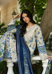 Elaf Premium Signature Embroidered Lawn Unstitched 3Pc Suit ESG-8B CELINE