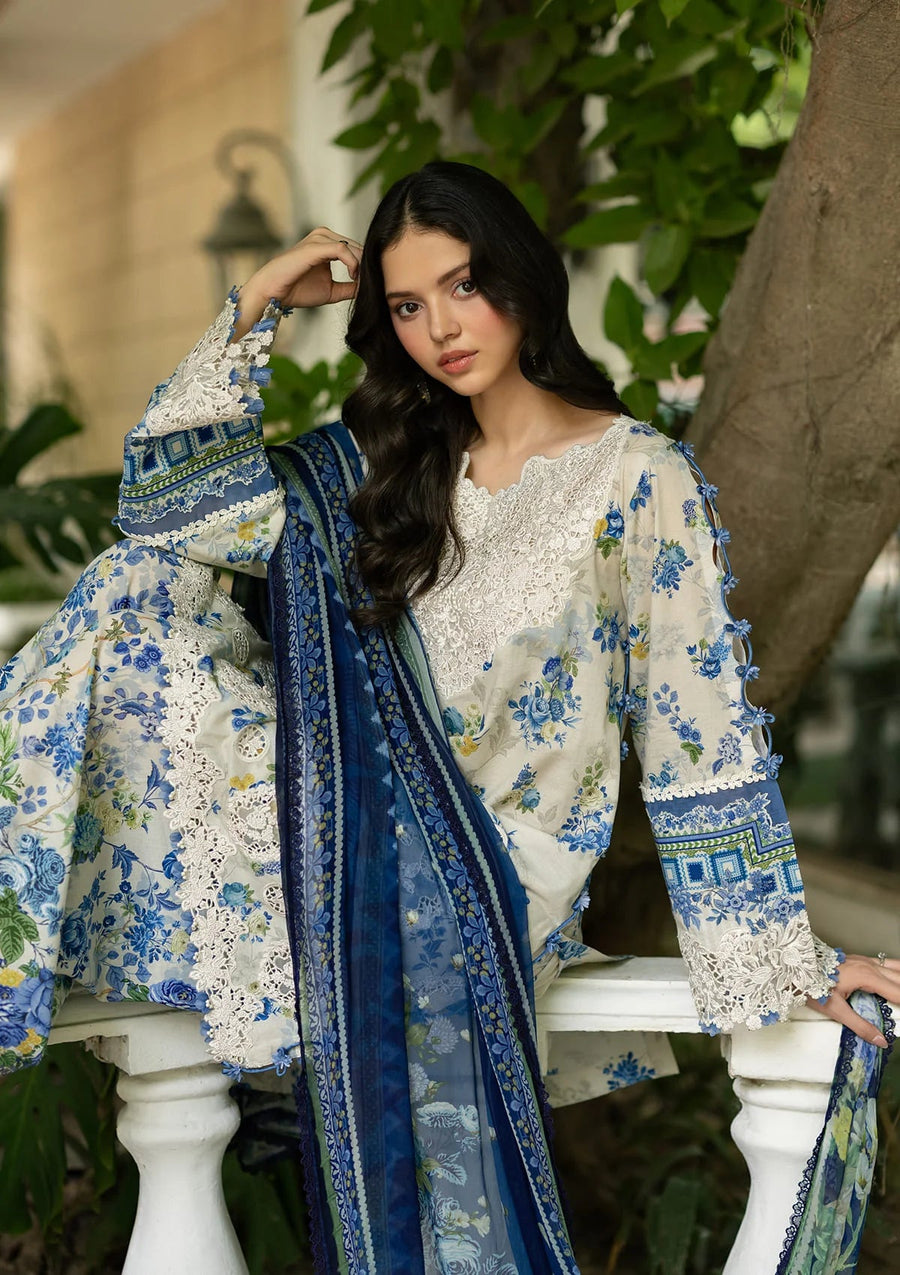 Elaf Premium Signature Embroidered Lawn Unstitched 3Pc Suit ESG-8B CELINE