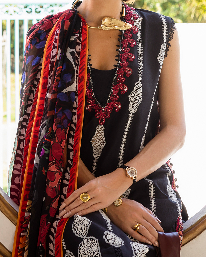 Esmel Mon Tresor Luxe Lawn Unstitched Embroidered 3Pc Suit ESL25-09