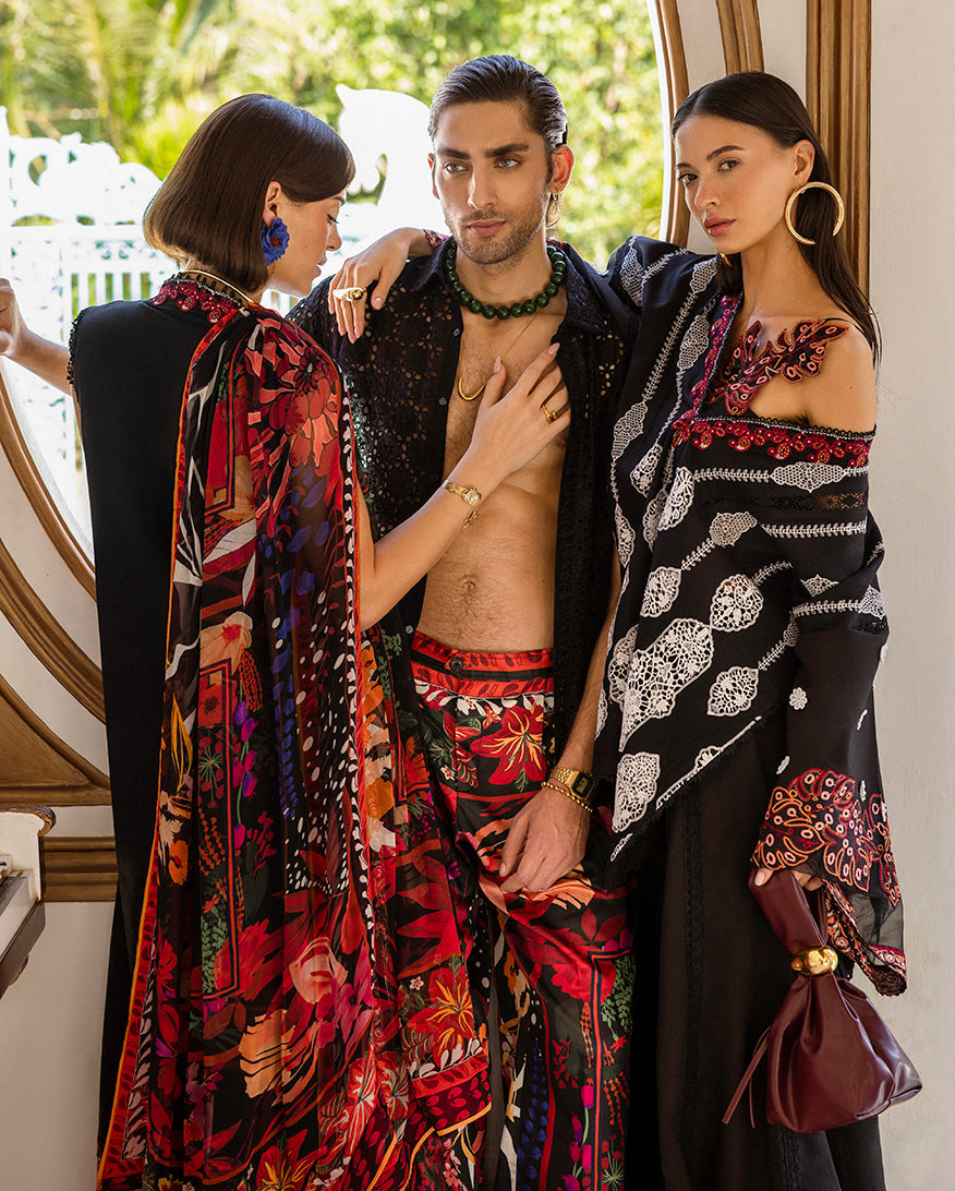 Esmel Mon Tresor Luxe Lawn Unstitched Embroidered 3Pc Suit ESL25-09