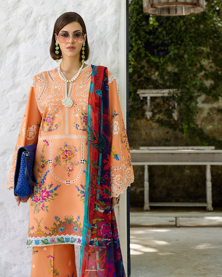Esmel Mon Tresor Luxe Lawn Unstitched Embroidered 3Pc Suit ESL25-11