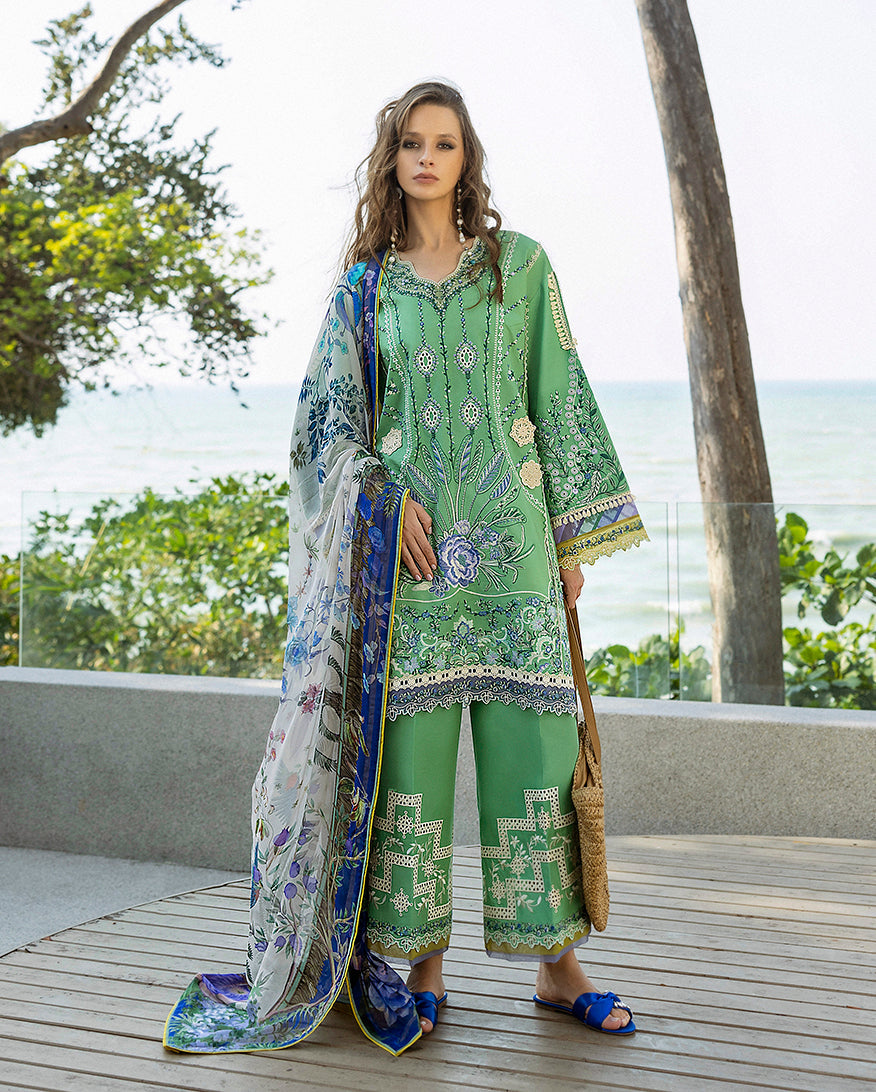 Esmel Nouveau Chapitre Unstitched 3Pc Lawn Suit EUNSS25-01 Orée