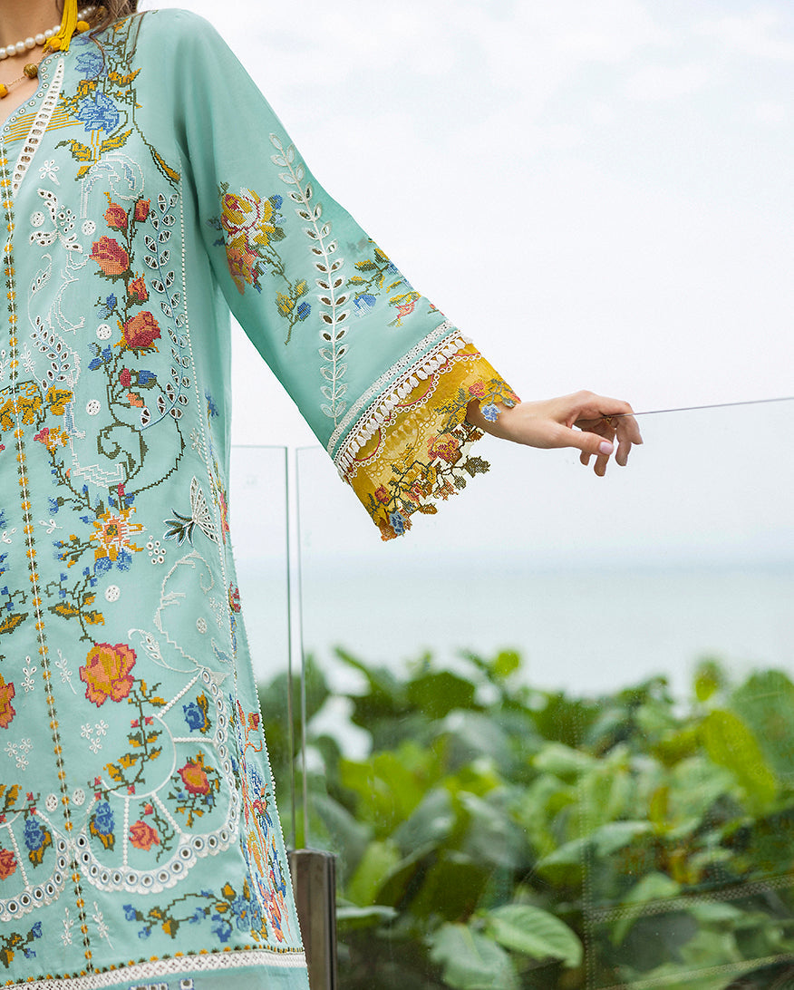 Esmel Nouveau Chapitre Unstitched 3Pc Lawn Suit EUNSS25-10 Éline