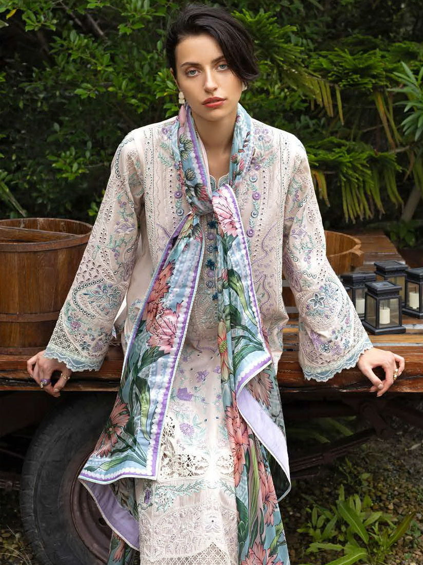 Esmel Mon Tresor Luxe Lawn Unstitched Embroidered 3Pc Suit ESL26-02 Aria