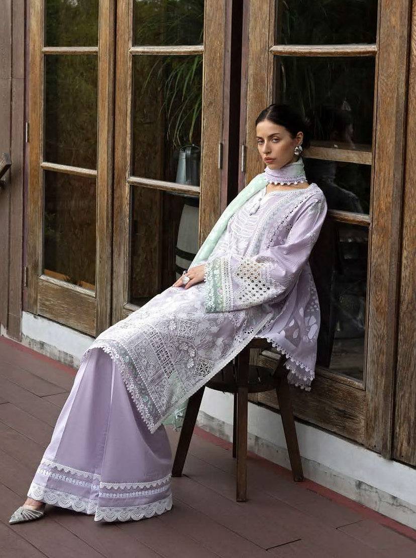 Esmel Mon Tresor Luxe Lawn Unstitched Embroidered 3Pc Suit ESL26-03 Lila