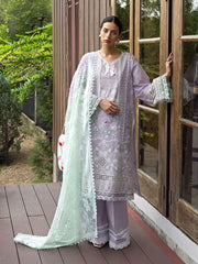 Esmel Mon Tresor Luxe Lawn Unstitched Embroidered 3Pc Suit ESL26-03 Lila