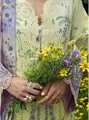 Esmel Mon Tresor Luxe Lawn Unstitched Embroidered 3Pc Suit ESL26-07 Fia