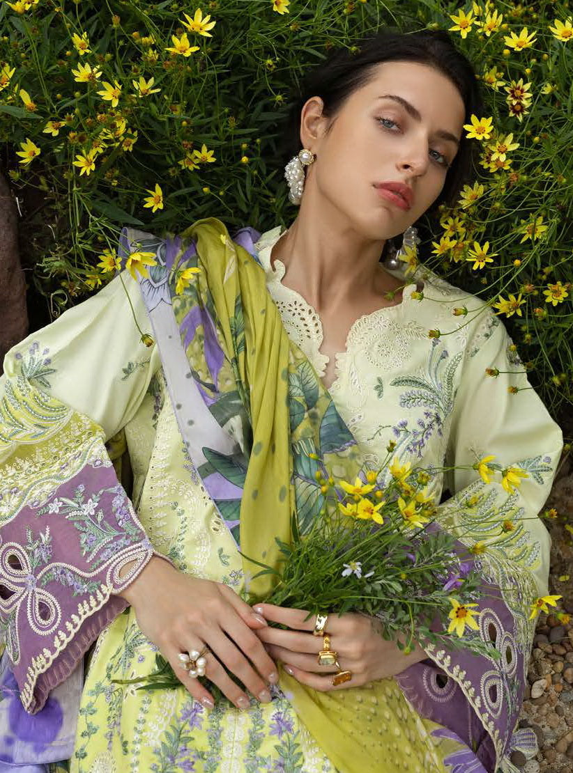 Esmel Mon Tresor Luxe Lawn Unstitched Embroidered 3Pc Suit ESL26-07 Fia