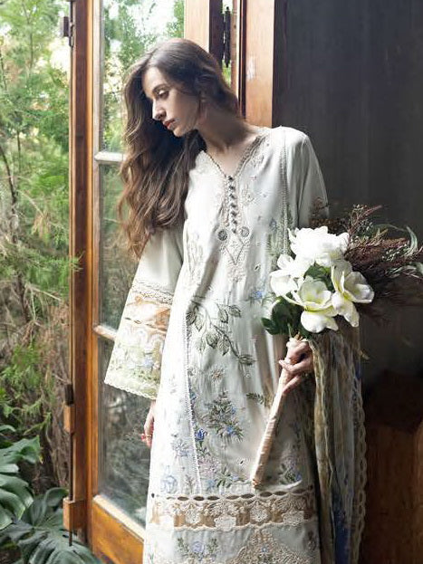 Esmel Mon Tresor Luxe Lawn Unstitched Embroidered 3Pc Suit ESL26-08 Perla