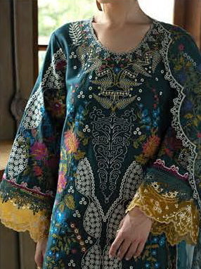Esmel Mon Tresor Luxe Lawn Unstitched Embroidered 3Pc Suit ESL26-09 Lumi