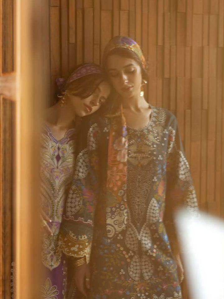 Esmel Mon Tresor Luxe Lawn Unstitched Embroidered 3Pc Suit ESL26-09 Lumi