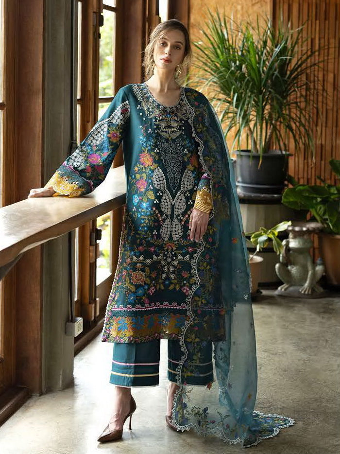 Esmel Mon Tresor Luxe Lawn Unstitched Embroidered 3Pc Suit ESL26-09 Lumi