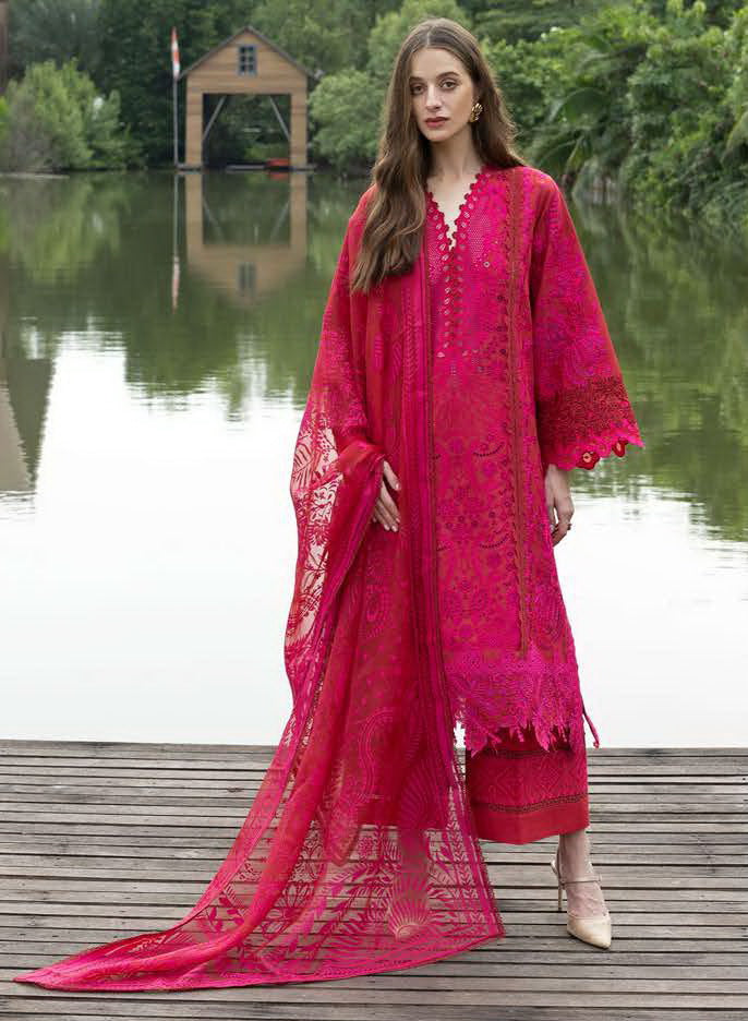 Esmel Mon Tresor Luxe Lawn Unstitched Embroidered 3Pc Suit ESL26-10 Rina