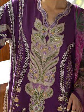 Esmel Mon Tresor Luxe Lawn Unstitched Embroidered 3Pc Suit ESL26-12 Aura