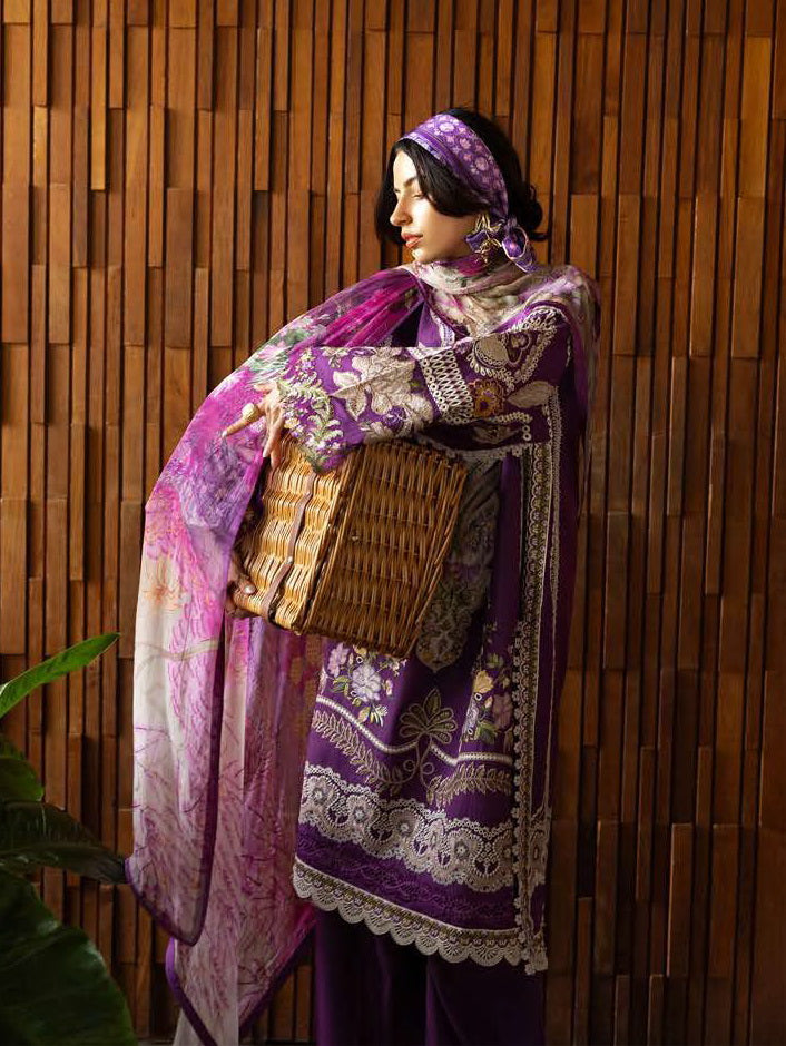 Esmel Mon Tresor Luxe Lawn Unstitched Embroidered 3Pc Suit ESL26-12 Aura