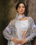 Esmel La vie Haute Unstitched Net 3Pc Suit EUNWD2501-01 Naiora