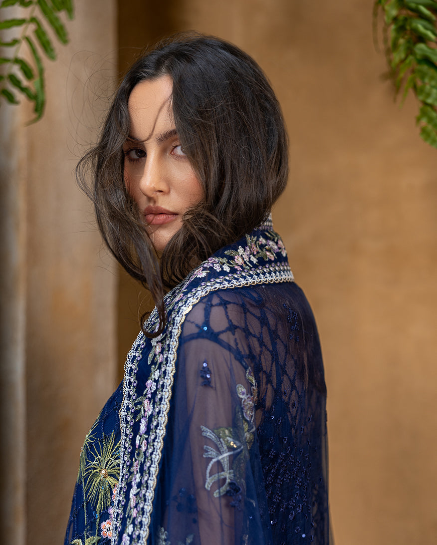 Esmel La vie Haute Unstitched Net 3Pc Suit EUNWD2501-02 Seraine