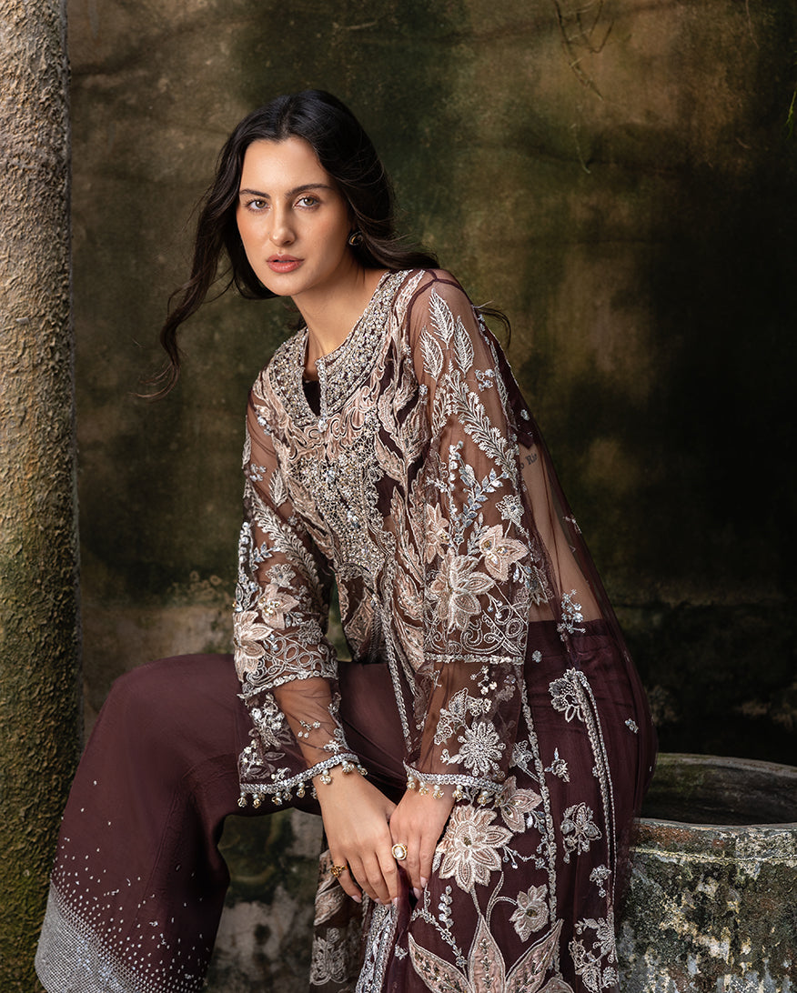 Esmel La vie Haute Unstitched Net 3Pc Suit EUNWD2501-04 Cleora