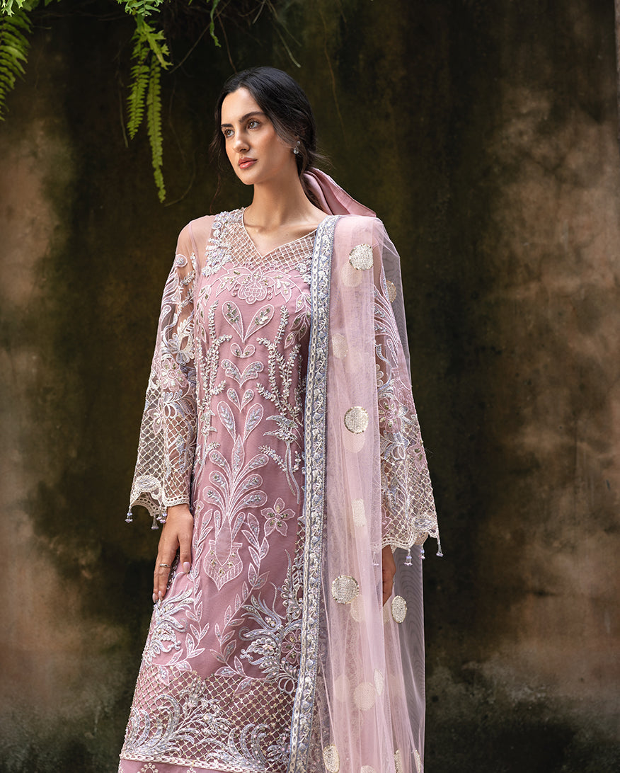 Esmel La vie Haute Unstitched Net 3Pc Suit EUNWD2501-07 Aloura