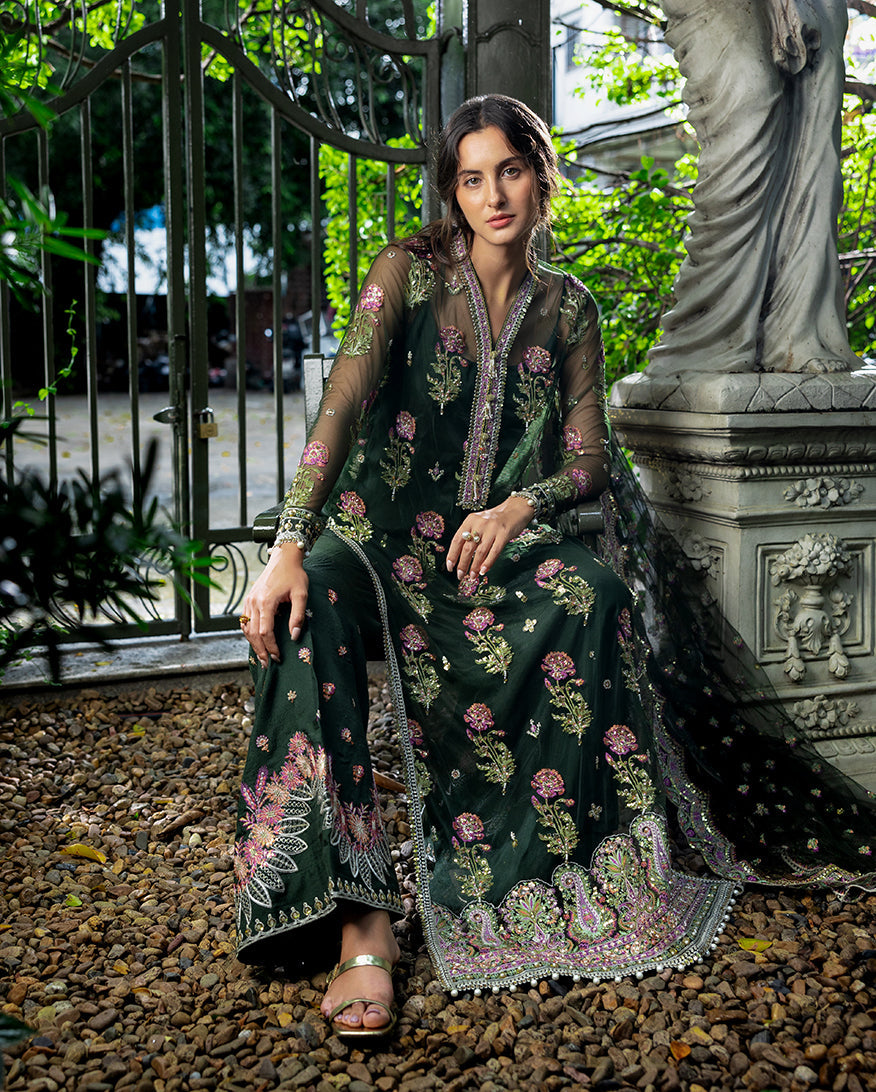 Esmel La vie Haute Unstitched Net 3Pc Suit EUNWD2501-08 Desiree