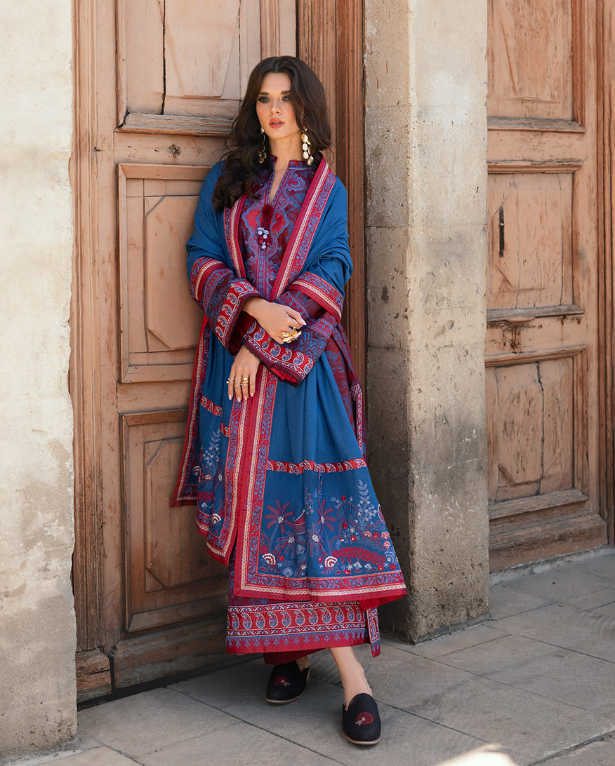 Esmel Lueur Dorent Embroidered Viscose Unstitched 3Pc Suit EUNWI2501-02 Althea